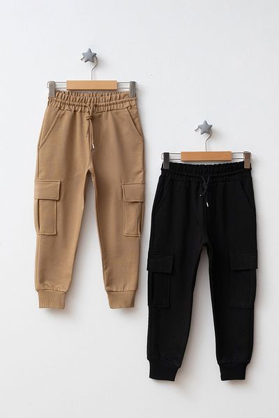 Beniizle Boy's Compact Commando 2-Piece Sweatpants with Pockets
