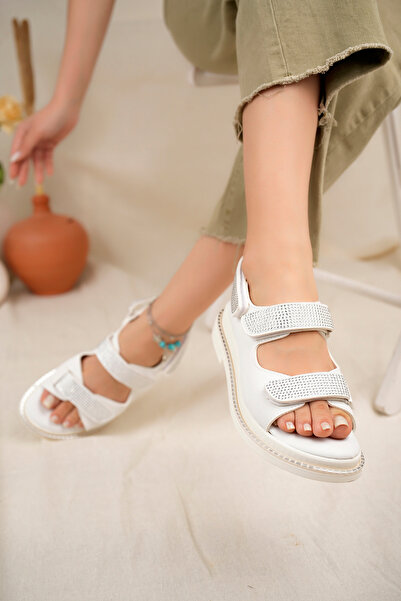 Khayt Valeria Anatomic Orthopedic Stone-Embellished Women's Daily Sandals