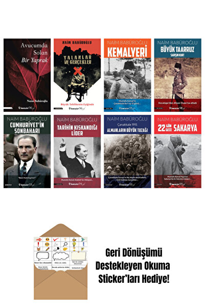 İnkılap Kitabevi Naim Babüroğlu 8 Kitap Seti + Okuma Sticker'ları