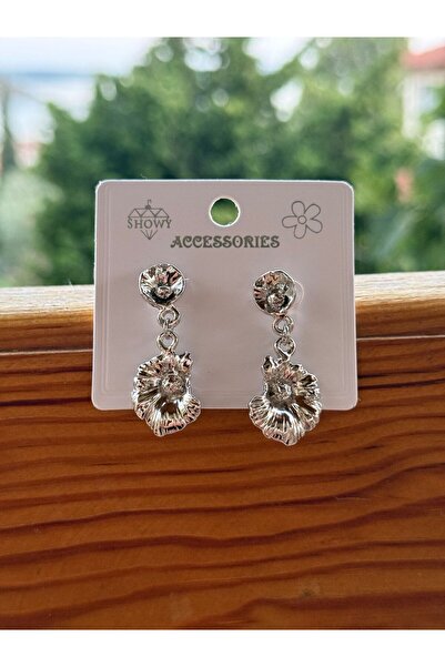 MioArt Women's Metal Dangle Flower Earrings