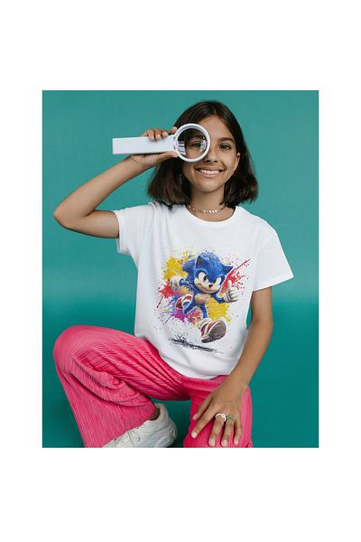 ALPŞAN TİCARET Hedgehog Sonic Kids T-Shirt Sonic Unisex Adult T-Shirt