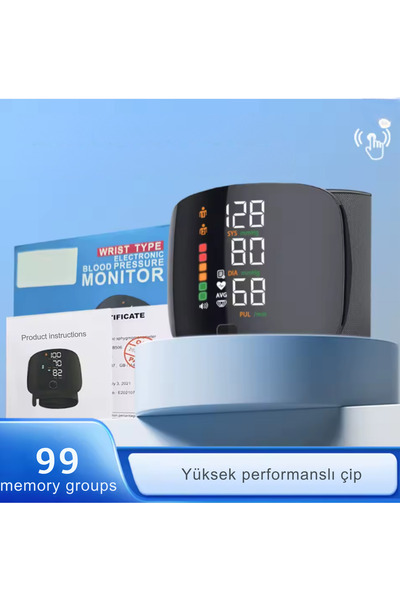Teknoşık Dokunmatik LCD Ekranlı Akıllı Bilek Tansiyon Aleti – Dijital, Şarjlı...