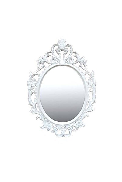 Generic European Style Wall Mounted Mirror White 36x52x4cm
