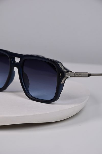 LOOKUP NEW Men's Uv400 Protection Square Rectangle Bone Metal Stainless Sunglasses