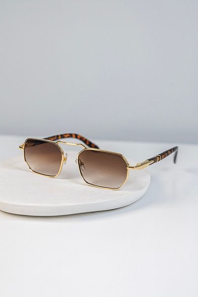 LOOKUP NEW Eşref Tek Unisex Men's Uv400 Protected Square Rectangular Metal Stainless Sunglasses