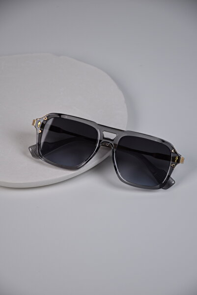 LOOKUP NEW Men's Uv400 Protection Square Rectangle Bone Metal Stainless Sunglasses