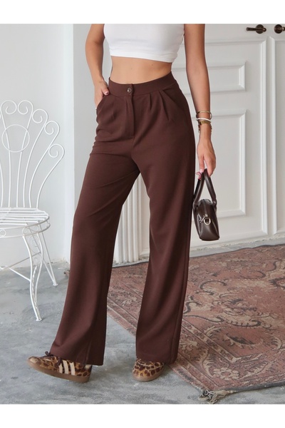 Paw Garage Pantaloni Palazzo plisați Loretta pentru femei