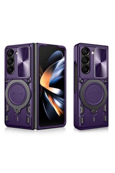 Tim Protective Case for Samsung Galaxy Z Fold6, Timaconsafe, W11, Hard Plastic, Berry Purple