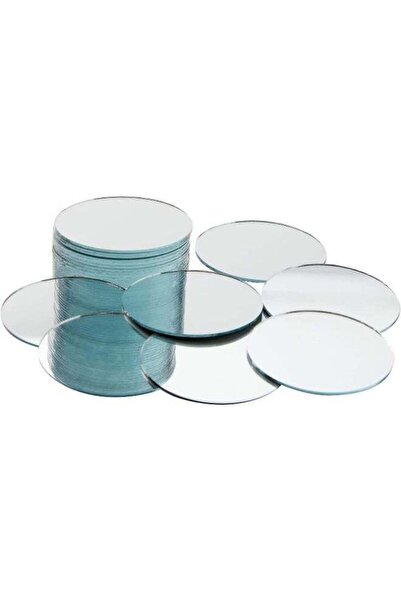 Generic 20Pcs Small Mirror 8cm Round Mirror Stickers Glass Mirror Tiles Self ...