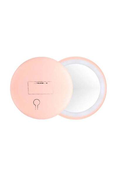 Generic LED Vanity Mirror Pink/Clear 9.5x2.5x9.5cm