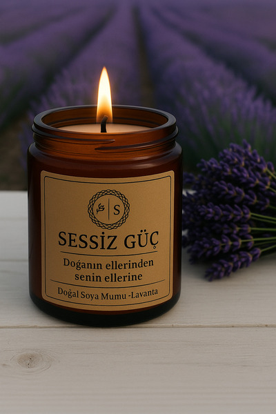 Lavanta Esanslı Doğal Soya Wax Mum