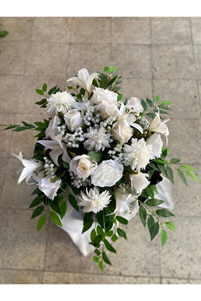 Z&B FLOWERS Gelin Araba Çiçeği Araba süsü vakumlu araba çiçeği yapay çiçek
