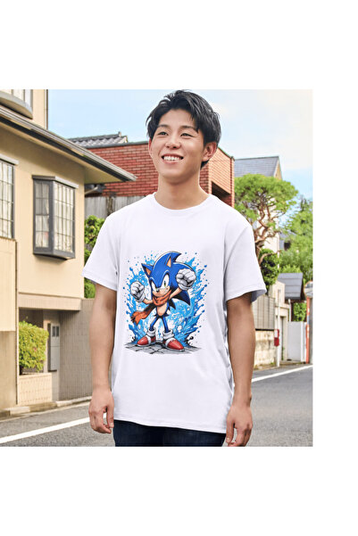 ALPŞAN TİCARET Sonic Kids T-Shirt Sonic Unisex Adult T-Shirt Sonic Tee