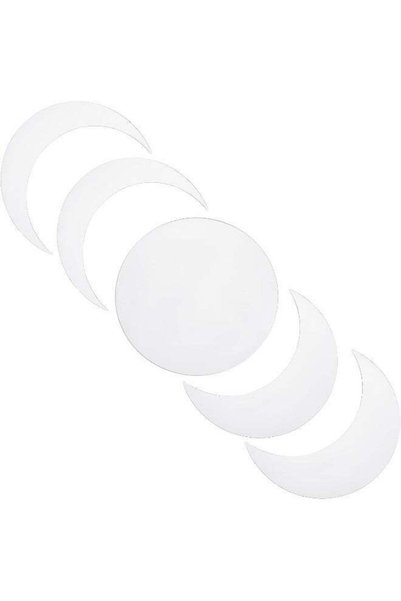 Generic Moon Phase Mirror Set Of 5 Acrylic Mirror Wall Stickers Decoration Ar...