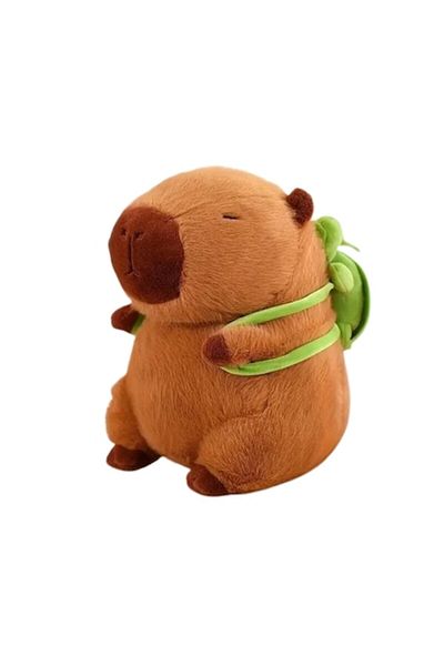 OEM Dragut Capybara Plush Kawaii Capybara Animal de plus cu rucsac testoasa
