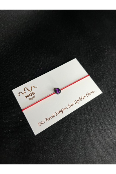 Mos Tespih Letter Z Adjustable Drawstring Luck Bracelet