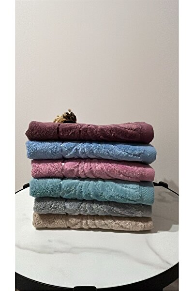 Yoncagül motif jakarlı el yüz havlusu