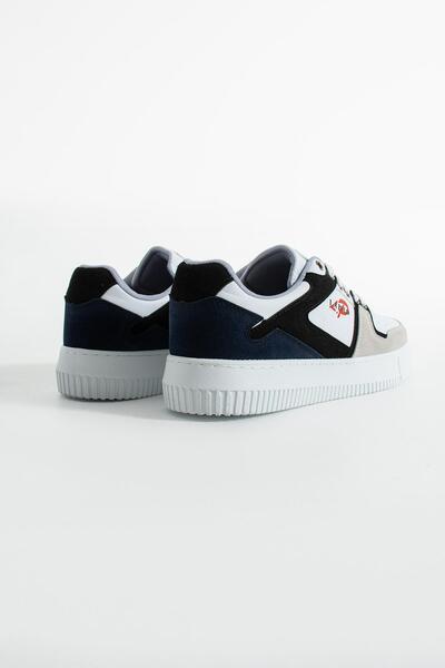 L.A Polo White black thick soled men's sneaker