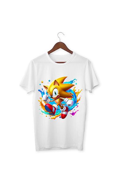 ALPŞAN TİCARET Tails Sonic Kids T-Shirt Sonic Unisex Adult T-Shirt Yellow Sonic T-Shirt