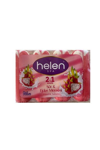 HELEN Solid Hand Soap Milk & Dragon Fruit 4 X 90 Gr