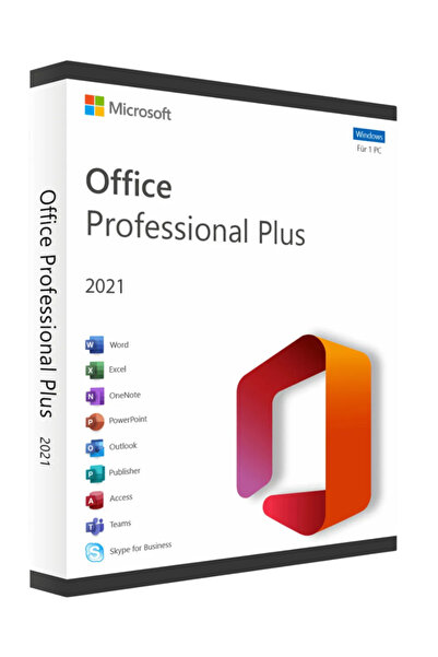 MICROSOFT Office Pro Plus 2021 ( Kalıcı - Ömür Boyu Lisans -Ticari) -1 Cihaz