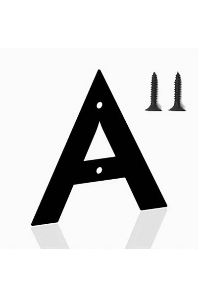 zafrakreklam Wall - Door - Letter Outdoor Size 20 cm - Cnc Cut Letter Black Letter a