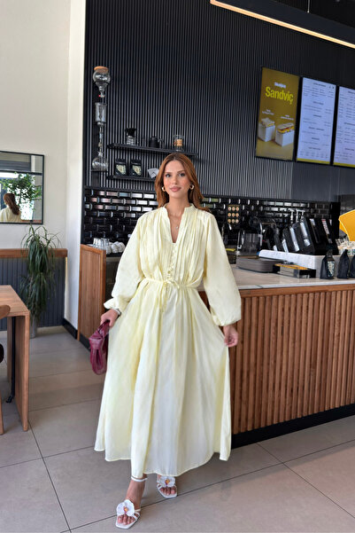 Alhabb Lina Pliseli Yazlık Elbise - Doğal ve Zarif Yaz Stili