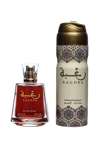 RAGHBA Raghba Arabian Gift Set 2 Packs (1XEDP 100 ml, 1XPerfumed Deodorant 75 ml)