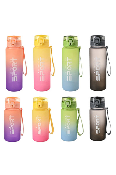 EVİMA 650 ml Portable Cover Safety Water Bottle Flask for Sports Hiking and School