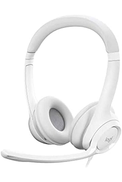 logitech H390 Wired Headset for PC/Laptop, Stereo Headphones with Noise Cancelling Microphone, USB-A