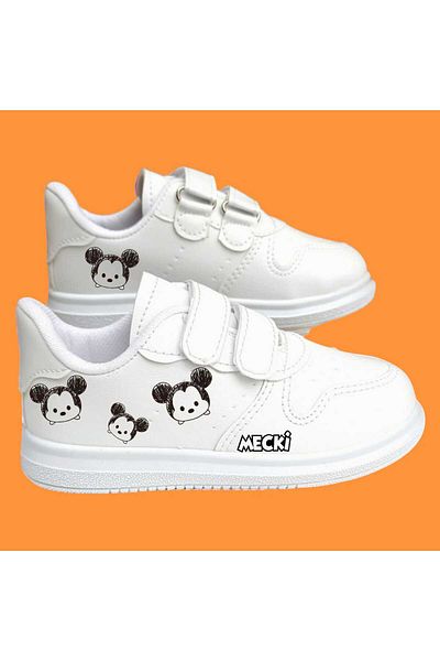 bhk desing Black and White Animation Printed Children's Sports Shoes Sneaker