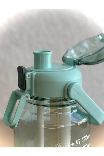 ALİA HOME Water Bottle with Blue Straw and Fruit Infuser – 1000 ml Bpa-Free Plastic Water Bottle