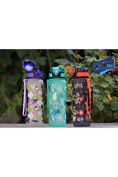 EVİMA 850 ml Portable Odorless Original Unbreakable Elastic Plastic Bpa Free Water Bottle Flask