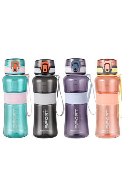 EVİMA 650 ml Metallized Portable Odorless Original Plastic Water Bottle Bpa Free