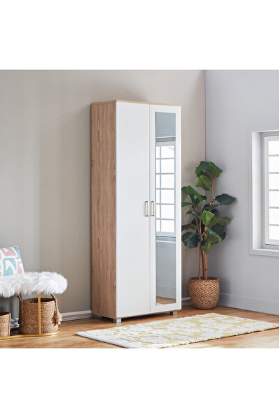 Home Box خزانة أحذية كابري مونلايت الطويلة، 33 زوجًا، مع مرآة