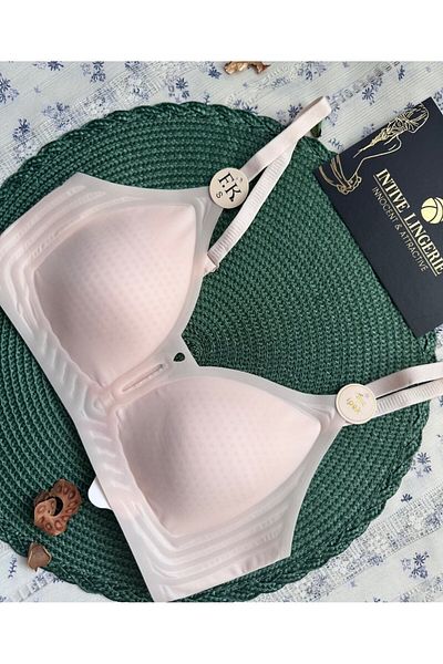 İntive Lingerie Raye Imported Ice Silk (Ice-Silk) Ultra-Thin Comfortable Breathable Low-Cut Invisible Laser Seamless Bra