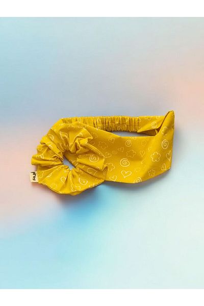 Pirene Glee Double Set – Hair Band & Scrunchie Yellow