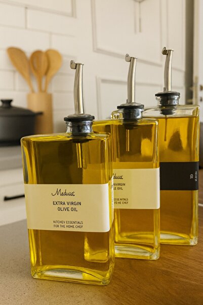 Pazarika Silver Kapaklı Cam Yağlık Sirkelik Sosluk Seti – 3 Boy (750 ml, 500 ...