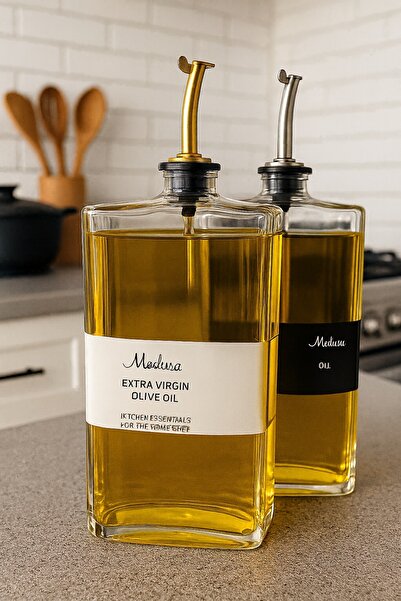 Pazarika 2’li Cam Yağdanlık Seti – 350ml | Yağlık, Sirkelik, Sosluk