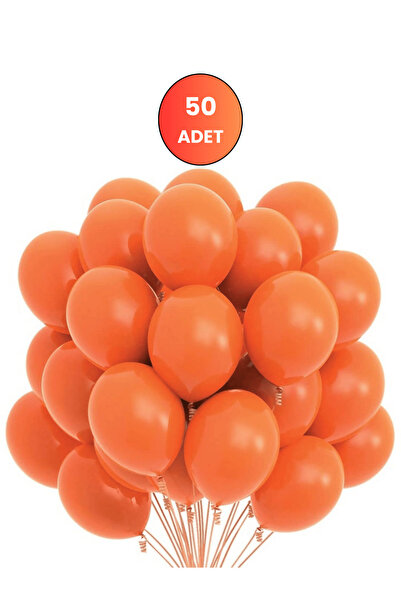 Mielibon Pastel Turuncu Balon 50’li Set – Toplu Parti Doğum Günü Düğün Süsleme