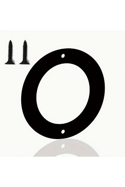 zafrakreklam Wall - Door - Letter Outdoor Size 20 cm - Cnc Cut Letter Black O Letter