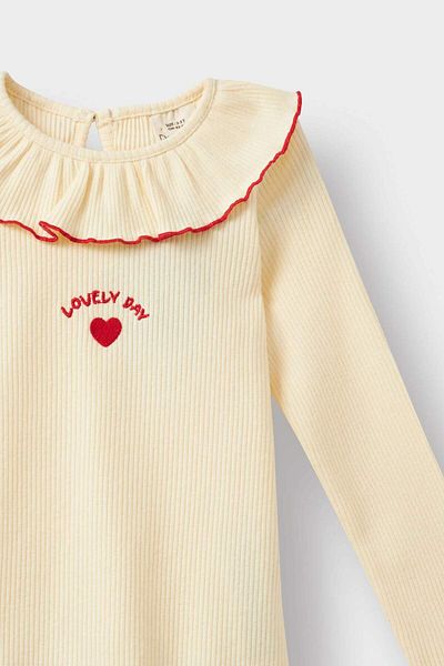 DeFacto Baby Girl Standard Fit Ribbed Camisole Long Sleeve T-Shirt G1375A525Au