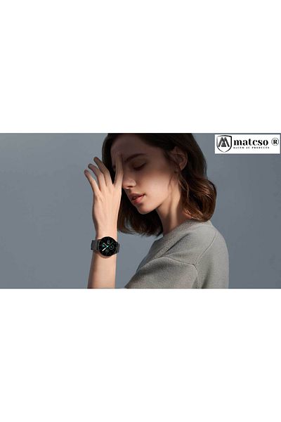 matcso by CSM 4U PRODUCTS® SmartWatch, 1.28 inch Display, Call/Sms/Social Media Notifications, Full Touch, Black