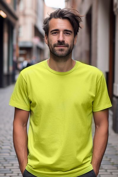SadeRenk Men's Neon Yellow Clima Cool T-Shirt