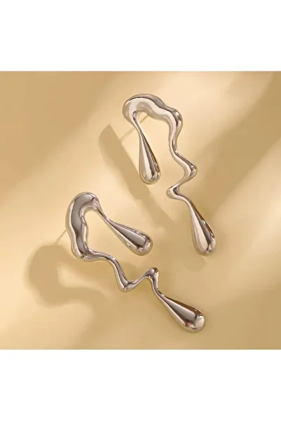 Sevilgülgünfinecrafts Modern Drop Form Earrings