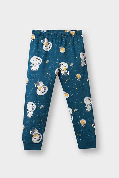 DeFacto Baby Boy Snoopy Pajamas Set Long Sleeve Combed Cotton Top Long Bottom F3580A525Au