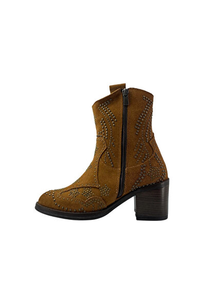 ALBİNİ 26104752 Hakiki Nubuk Deri Kadın Bot