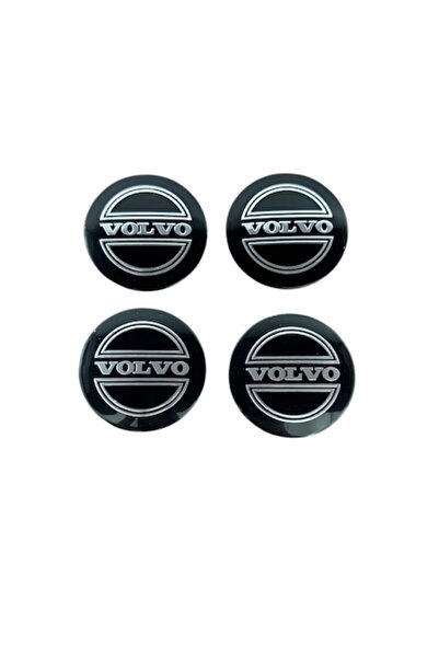 MAF Set 4 embleme autocolante Volvo din aluminiu negru, 56 mm, pentru capace ...