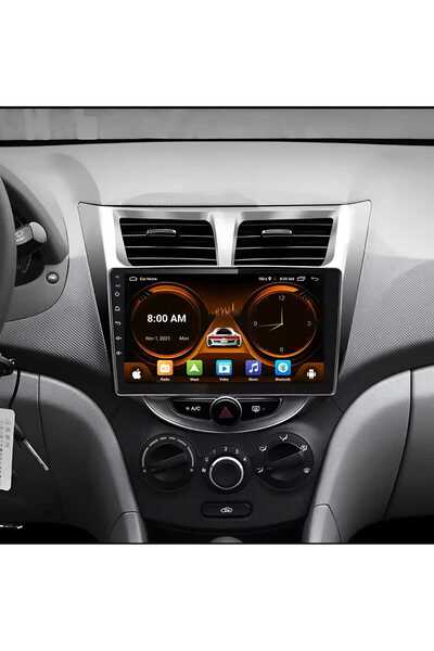 Hyundai Accent Android screen for Hyundai Accent 2012-2017 (RAM 2 - Memory 32) supports CarPlay and Android Auto.