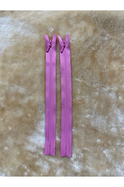 e tuhafiye 2 bucăți 20,5 cm fermoar ascuns din material textil roz Ykk (col:514)